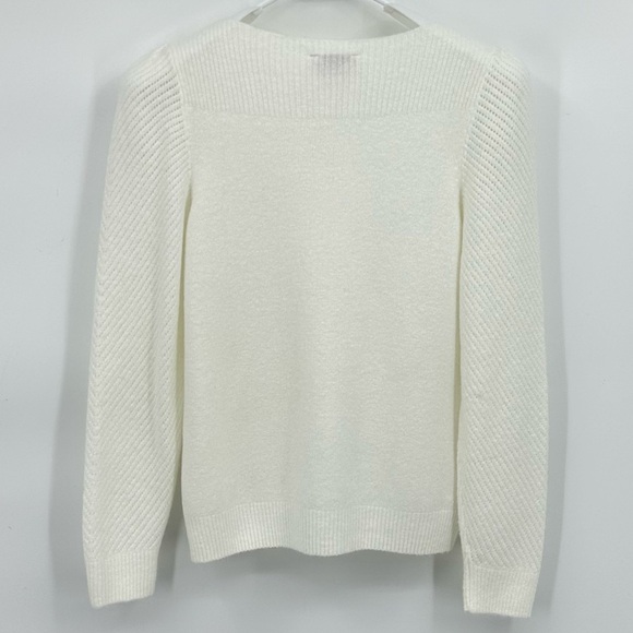 Loft Outlet Cream Knit Sweater Women's Small Petite - Picture 3 of 11